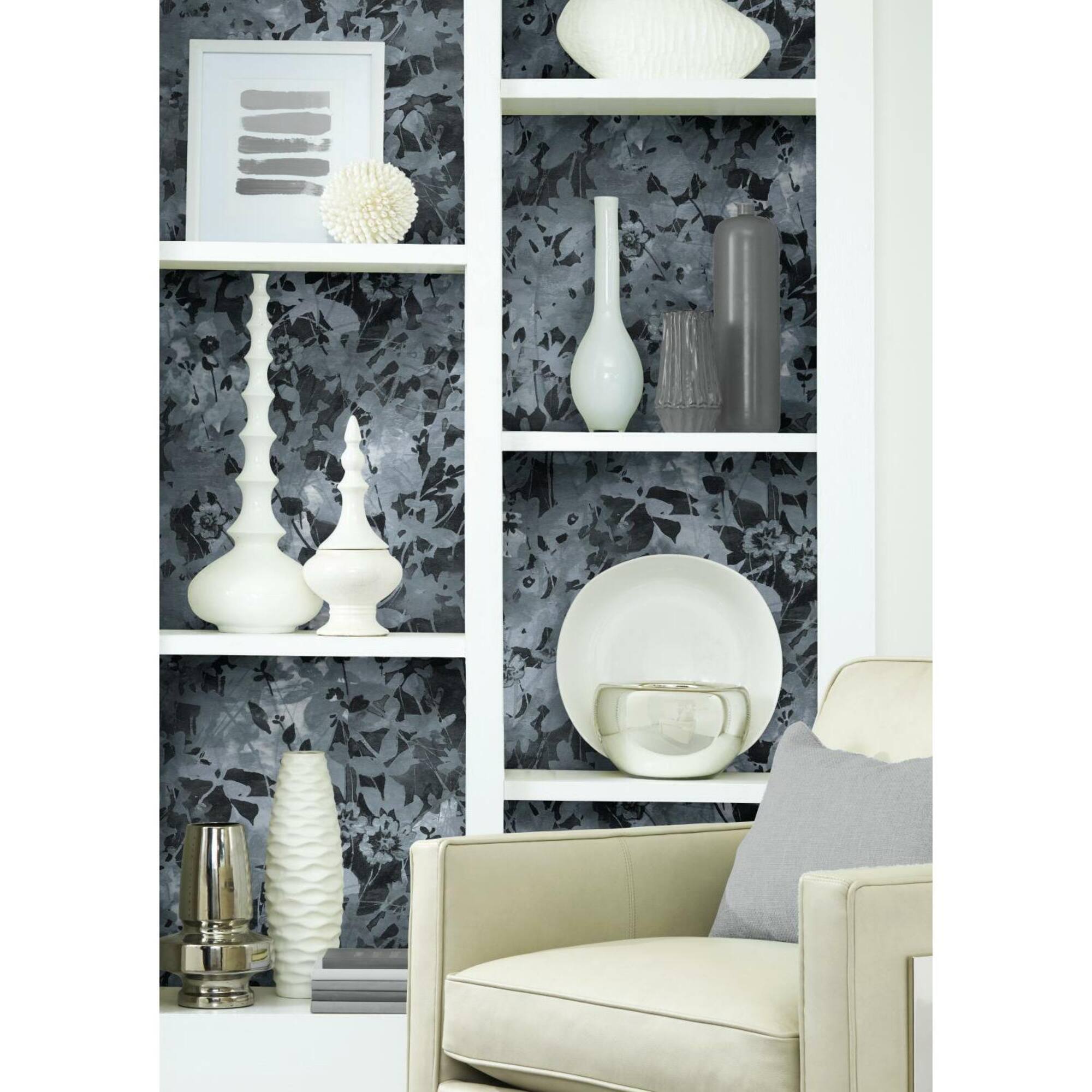 RoomMates Wildflower Shadows Peel & Stick Wallpaper